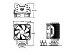 Cooler Master Hyper H410R RGB CPU Cooler - 92mm Fan | Support AMD & Intel CPU Socket AM4, AM3, LGA 1700, 2011, 1151, 1150 | PWM Case Fans | Direct Contact Technology | 4 Heat Pipes - Image 4