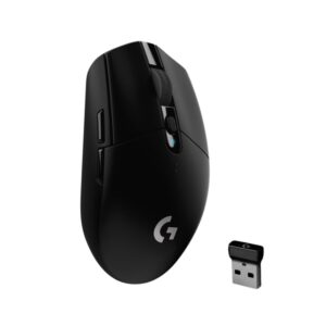 Logitech G304 Lightspeed Wireless Gaming Mouse, Hero Sensor, 12,000 DPI, Lightweight, 6 Programmable Buttons, 250h Battery Life, On-Board Memory, Compatible with PC/Mac - Black