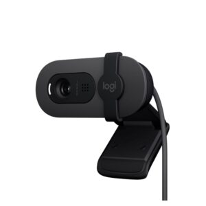 Logitech Brio 100 Full HD Webcam, Auto-Light Balance, Built-in Mic, Privacy Shutter, USB-A, - Graphite