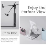 Ambrane Mobile Holding Tabletop Stand, 0-135 Perfect View, Height Adjustment, Wide Compatibility, Multipurpose, Anti-Skid Design (Twistand, Black) - Image 5