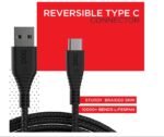 BoAt Type C A325/A320 Tangle-free, Sturdy Type C Cable with 3A Rapid Charging & 480mbps Data Transmission(Black)