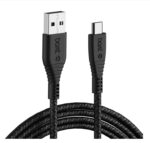 BoAt Micro USB 55 Tangle-Free, Sturdy Micro USB Cable with 3A Fast Charging & 480mbps Data Transmission, 10000+ Bends Lifespan & Extended 1.5m Length Black - Image 2