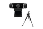 Logitech C922 Pro Stream Webcam, HD 1080p/30fps or HD 720p/60fps - Black (960-001090)