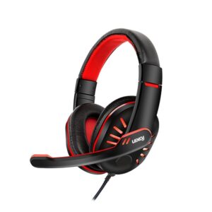 Foxin® FHM-Techno USB Wired Gaming Headset for PC | with 40mm Large Driver & 1.6 Meter Tangle Free Cable | Noise Cancelling Microphone | in-line Control | Red & Black Color