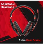 Foxin® FHM-Techno USB Wired Gaming Headset for PC | with 40mm Large Driver & 1.6 Meter Tangle Free Cable | Noise Cancelling Microphone | in-line Control | Red & Black Color - Image 5