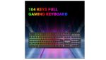 Ant Esports KM1650 Gaming Keyboard & Mouse Combo, Wired Backlit Rainbow LED Keyboard & 3200 DPI Gaming Mouse for PC/Laptop - Black - Image 2