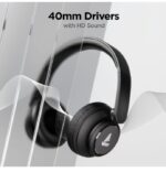 BoAt Rockerz 450 Bluetooth On Ear Headphones with Mic , Padded Ear Cushions, Integrated Controls and Dual Modes(Luscious Black) - Image 4