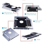 4 D (LABEL) Universal 2nd HDD Caddy 9.5mm SATA 2.0 Slim SATA III Hard Drive Optibay Adapter for Laptop CD DVD Optical Drive Bay - Image 5