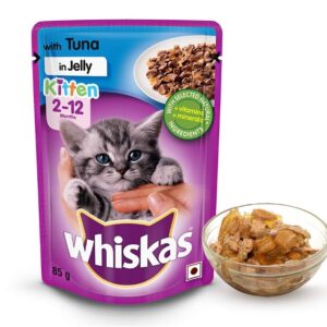 Whiskas Kitten Wet Cat Food (2-12 Months), Tuna in Jelly Flavour