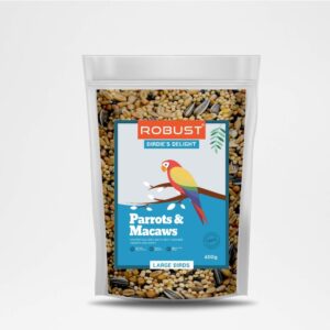 Robust Birdie's Delight | Nutritious Bird Food | for Parrots & Macaws | Large Birds | 600g Pack