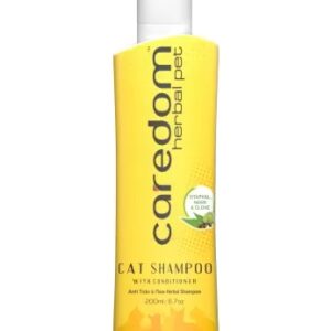 Caredom Cat Shampoo with Organic Sitaphal & Neem Extracts - Flea and Tick, Allergy Relief, Anti-fungal, Anti-itching - Herbal Pet Cat Shampoo  (200 ml)