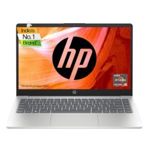 HP Laptop 14, AMD Ryzen 5 7520U, 14-inch (35.6 cm), FHD, 8GB LPDDR5, 512GB SSD, AMD Radeon Graphics, FHD Camera w/Privacy Shutter, Backlit KB (Win 11, MSO 2021, Silver, 1.4 kg), (em0026AU)