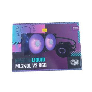 Cooler Master MasterLiquid ML240L RGB V2 CPU Liquid Cooler - Black | 3rd Gen Dual Chamber Pump | 240mm Close-Loop AIO