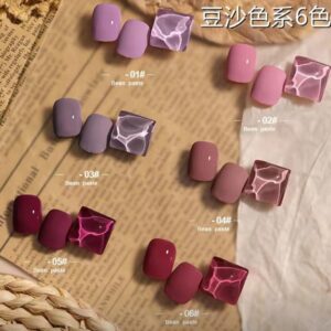 Gel polish autumn and winter color set of six