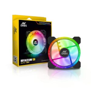 Ant Esports Royaleflow 120 Auto RGB 120mm 1200 RPM Cooler Case Fan with Crystallized LED Ring Design