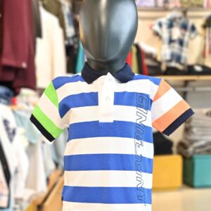 Gini & Jony Boys Striped Polo Collar Cotton T-shirt