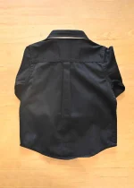Gini & Jony Boys Black Solid Cotton Full Sleeves Shirt - Image 4