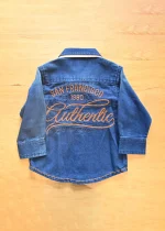 Gini & Jony Boys Blue Stylish Denim Full Sleeves Shirt - Image 2