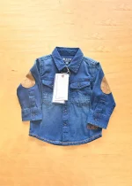 Gini & Jony Boys Blue Stylish Denim Full Sleeves Shirt