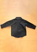 Gini & Jony Boys Black Solid Cotton Full Sleeves Shirt - Image 3