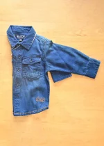 Gini & Jony Boys Blue Stylish Denim Full Sleeves Shirt - Image 4