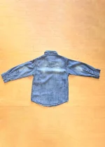 Gini & Jony Boys Blue Printed Denim Full Sleeves Shirt - Image 3