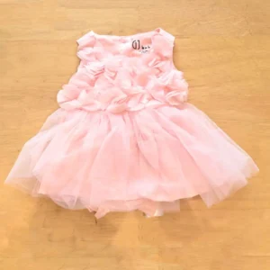 Gini & Jony Baby Girls Solid Silk Half Sleeves Dress