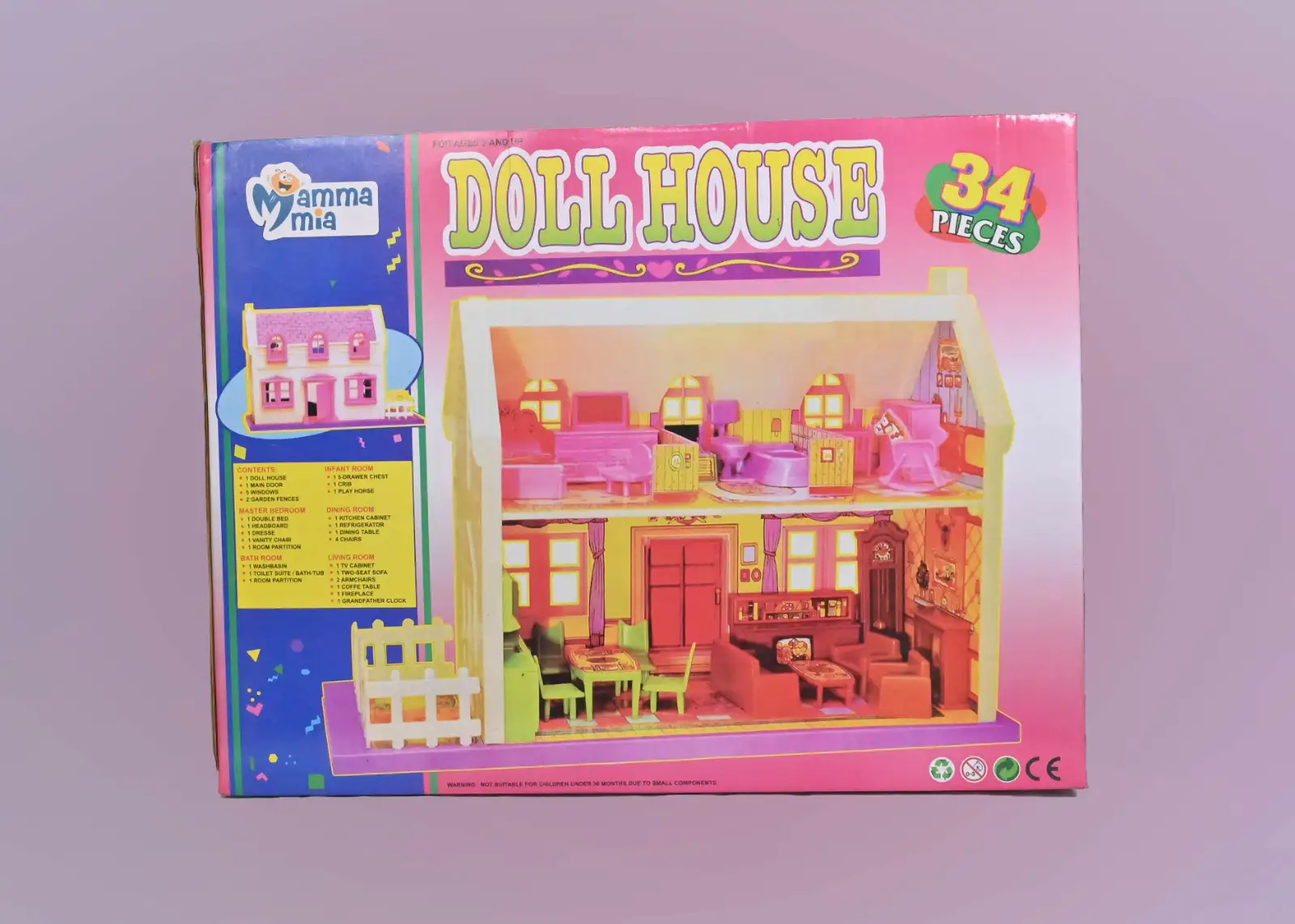 IMG-20240810-WA0007 Little Doll House Playset- Set of 34 Pieces Doll House for Girls (Multicolor) - Image 1