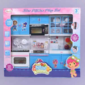 Star Kitchen Play Set for Boys and Girls Kids Handmade Plastic Cooking Kitchen Play Set Toys for Children Educational & Learning Toy A Great Gift for Your Kids (3 Years)