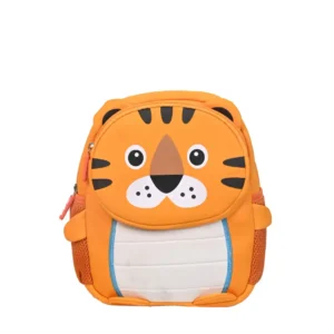 Adorable Animal Face Design Little Short Lightweight Soft Plush Backpack Bag for Toddlers Kids (Tiger)