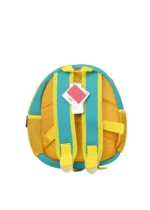 Adorable Animal Face Design Little Short Lightweight Soft Plush Backpack Bag for Toddlers Kids (Rhino) - Image 3