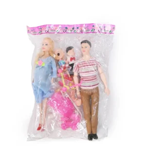 Pregnant Doll with Family Father and Kids Play Set
