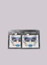 Tear Face Jewel Gems Sticker Day of The Death Face - Image 2