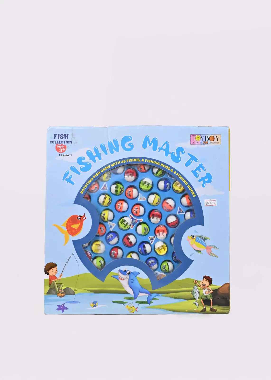 IMG-20240813-WA0182 Fishing Master | Game for Kids | Rotating Game | 45 Fishes, 4 Fishing Rods & 4 Hooks (Multicolor) - Image 1