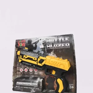 Battle Blazer (Yellow) Soft Foam Bullet Blaster Toy Gun