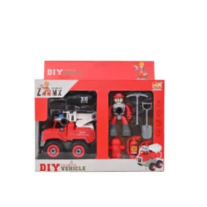 DIY FIRE Rescue Vehicle Toy With 1 Screwdriver Tools