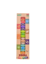Zenga Animal Wooden Building Blocks Tower Games for Kids Adults 54 Pieces  (Multicolor)