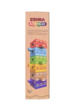 Zenga Animal Wooden Building Blocks Tower Games for Kids Adults 54 Pieces  (Multicolor) - Image 3