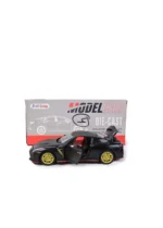 Die-Cast Metal GT-R with Openable Doors and Pull Back Action with Lights & Music (Black)
