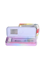 Metal Pencil Box Case with Pencil, Eraser, Sharpener Stationery Set - Image 3