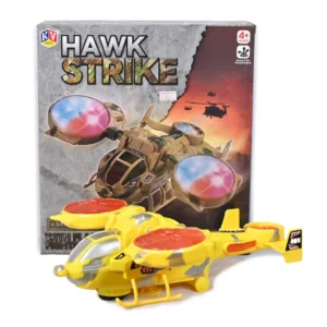 Hawk Strike Musical Helicopter for Kids (3D Lights & Music): Spins 360 for Kids