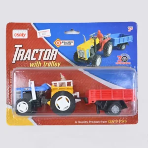 TRACTOR WITH TROLLEY pull back action