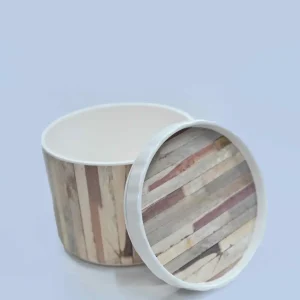 Melamine Cookie Jar (Cream) two piece