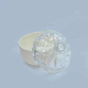 Bowl With Lid (White) two piece