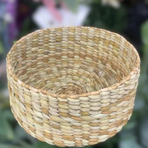 Natural Straw Storage Round Box