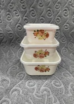 Italiano Melamine 3 Pcs Square Container Set