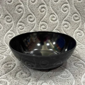 Italiano Melamine Black Round Bowl