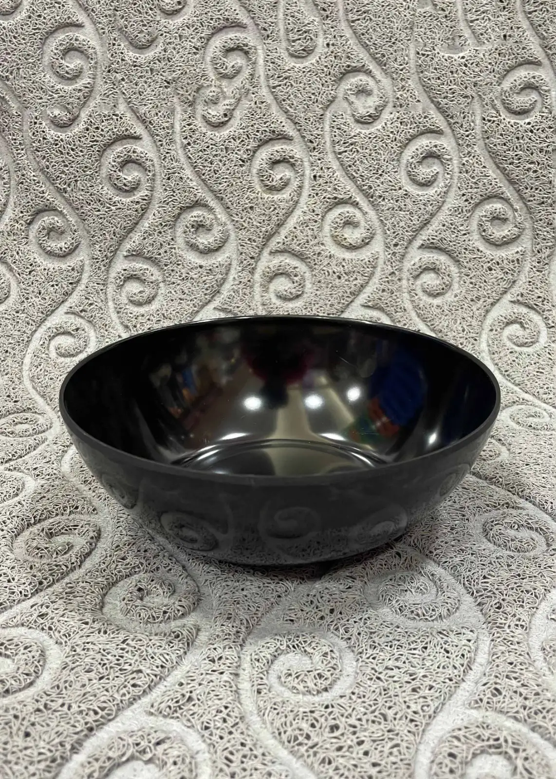 IMG-20241007-WA0201 Italiano Melamine Black Round Bowl - Image 1