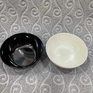 Italiano Melamine Round Bowl (Black & White)