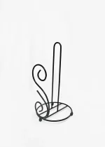 S Shape Tissue Paper Stand Kitchen Tissue Roll Stand (Black)